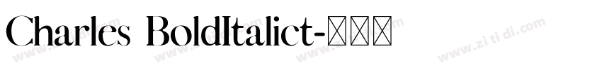 Charles BoldItalict字体转换
